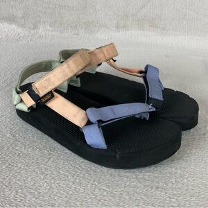 Teva Midform Original Universal Sandal Womens 6 Kids 5 Black Blue Multi